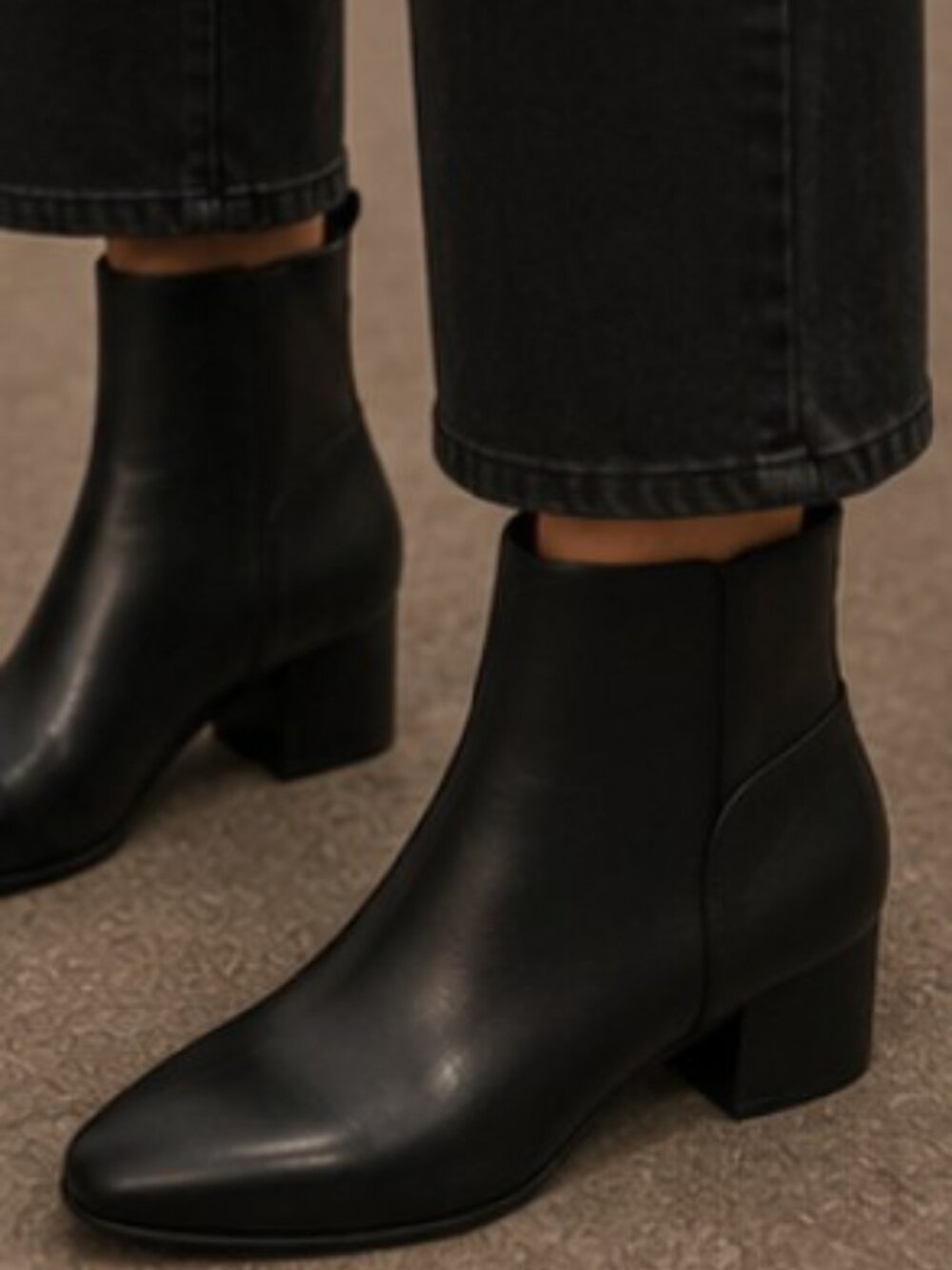 ZARA Leather Ankle Boots – Modern Essential Collection